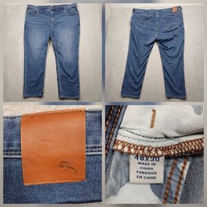 Tommy Bahama Jeans‎ Men's 48x30 Blue Denim Relaxed Fit Marlin Patch Logo